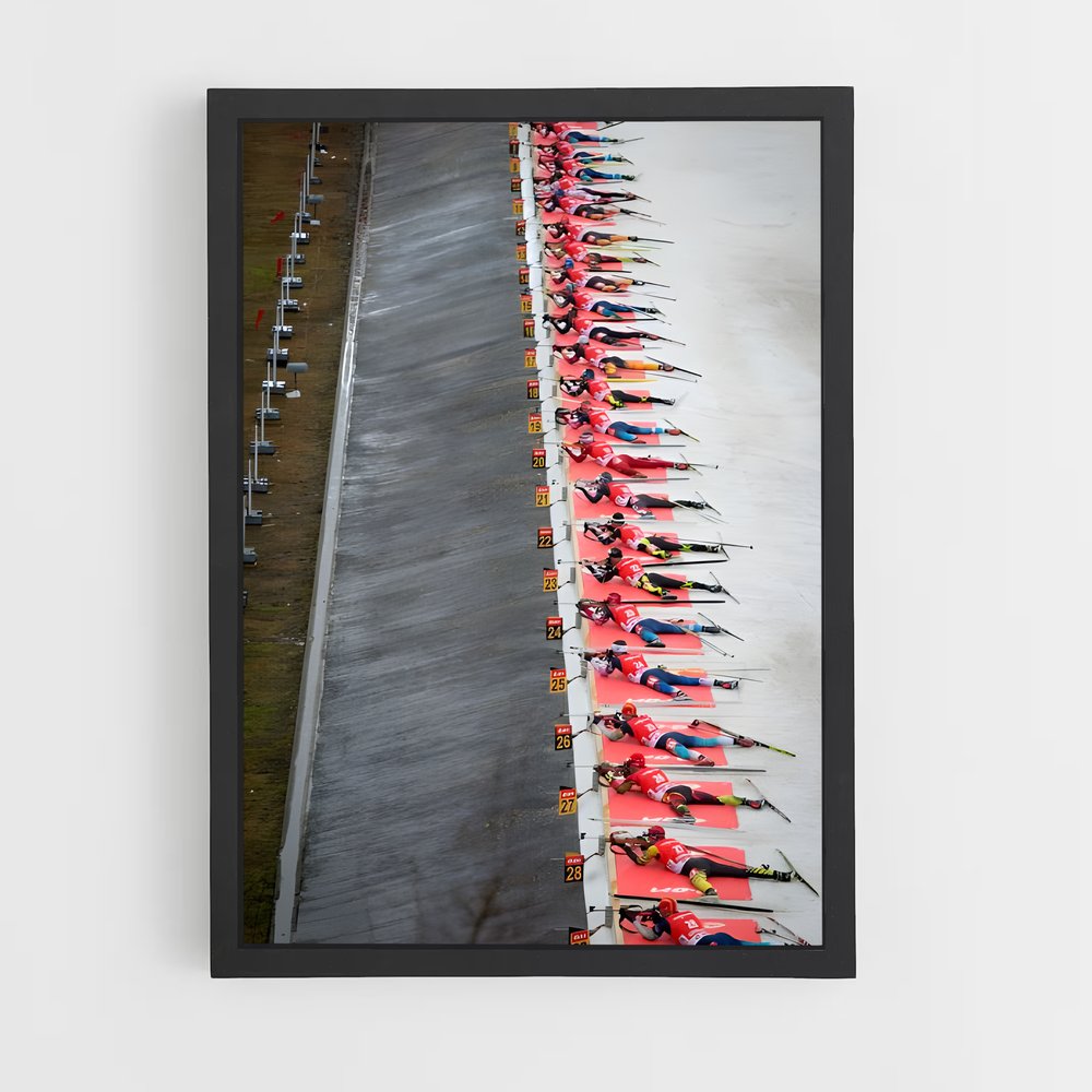 Poster Prêts au Départ – affiche Biathlon (vue 2)